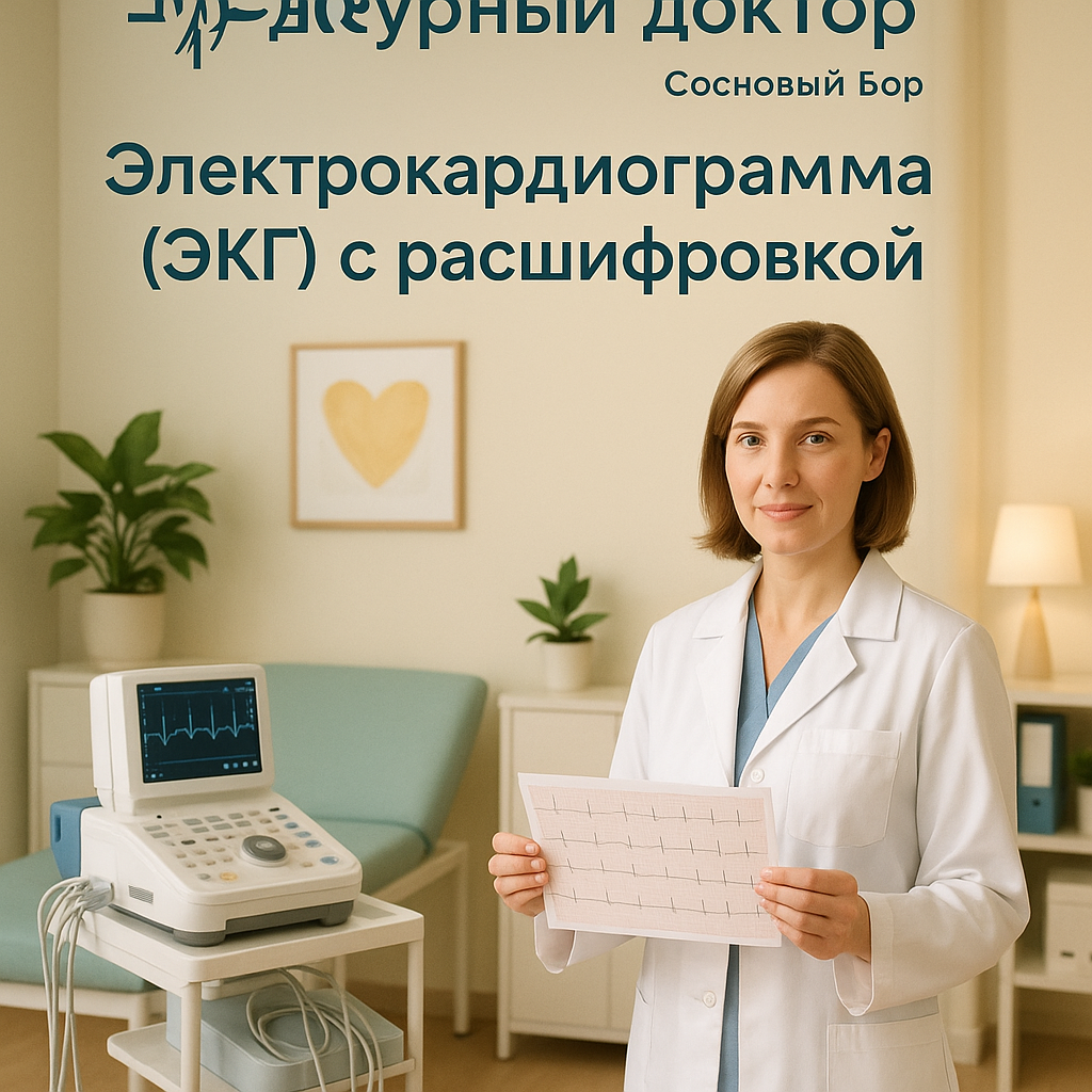 Электрокардиограмма (ЭКГ) с расшифровкой